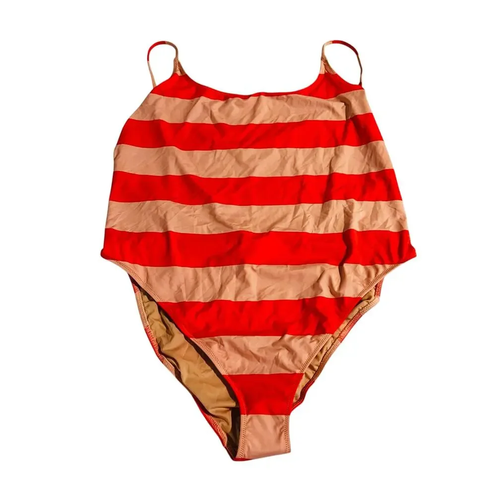 J. Crew Striped One Piece Swimsuit Size XL NWT